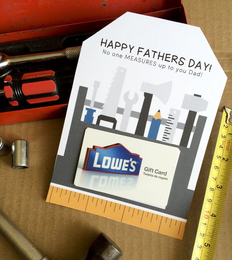 Fathers Day Gift Card Idea