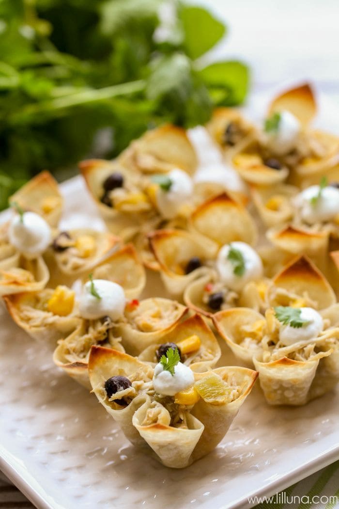 Caesar Salad Wonton Cups - Lil' Luna