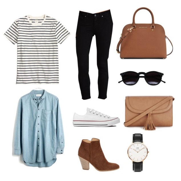 10 Ways to Wear a Striped Tee - so many great fashion and outfit ideas from casual to fancy!