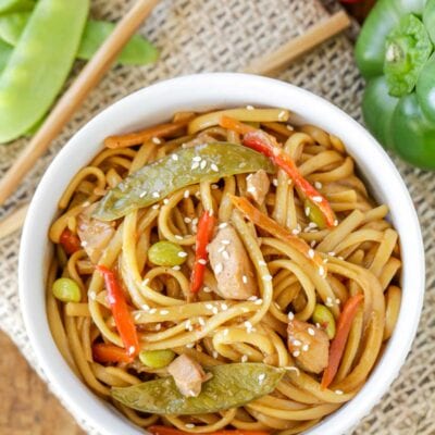 Crock Pot Chicken Lo Mein {Easy + Delicious} | Lil' Luna