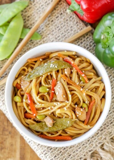 Crock Pot Chicken Lo Mein {Easy + Delicious} | Lil' Luna