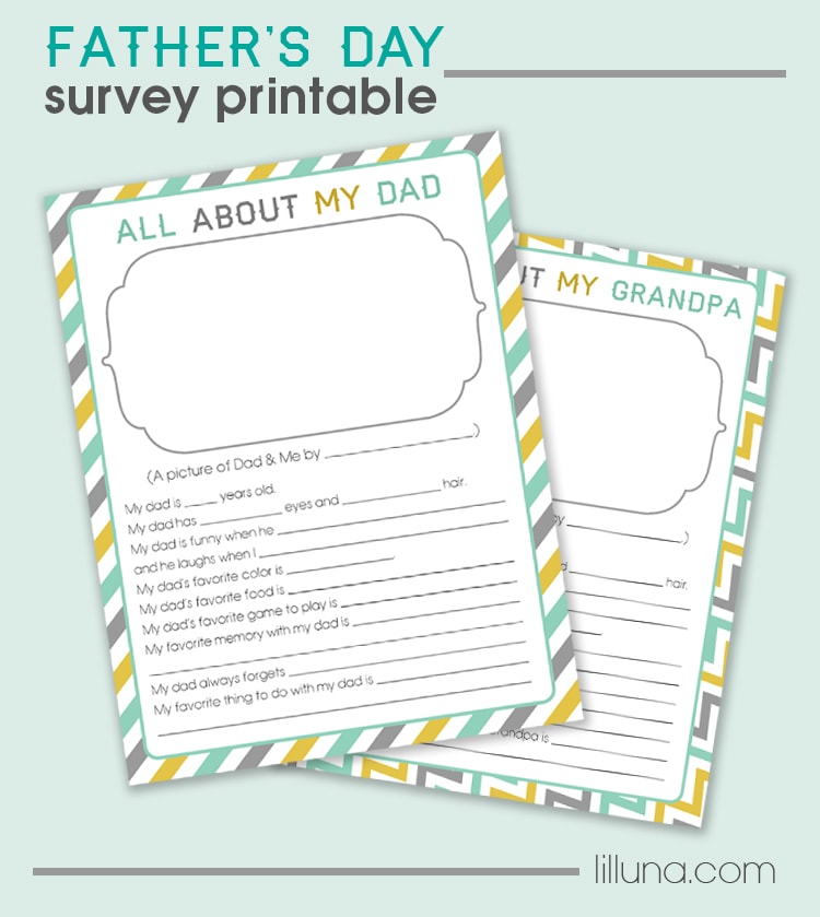 Free Father's Day Questionnaire