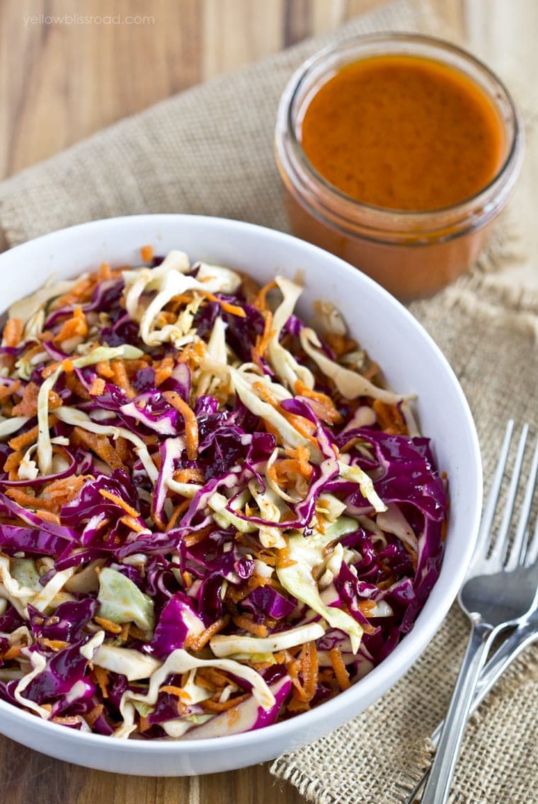 Disneyland's Big Thunder Ranch Copycat Coleslaw in a white bowl