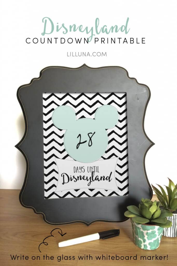 FREE Disney Countdown Printable | Lil' Luna