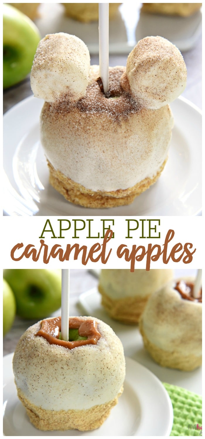 Apple Pie Caramel Apple Recipe {Disneyland Copycat} | Lil' Luna