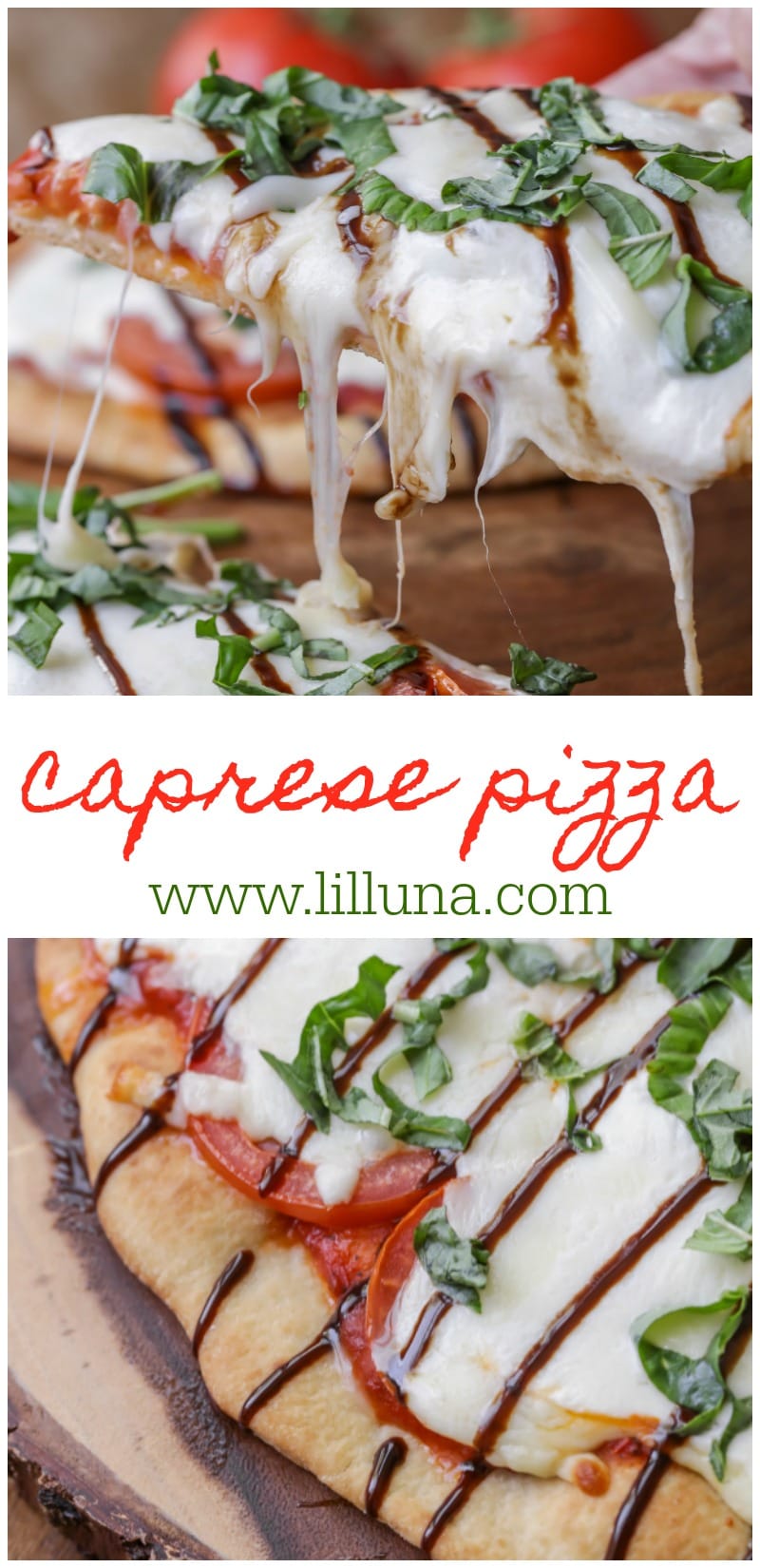 Caprese Pizza Recipe {A Disney Copycat Recipe!} | Lil' Luna