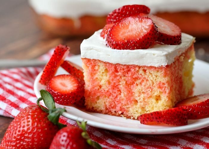 Strawberry Shortcake Poke Cake