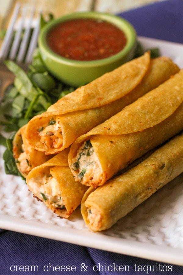 CREAM CHEESE AND CHICKEN TAQUITOS - Master Fooddy