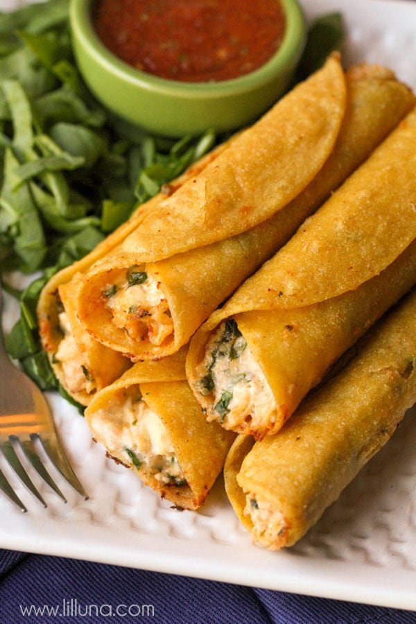 Cream Cheese and Chicken Taquitos