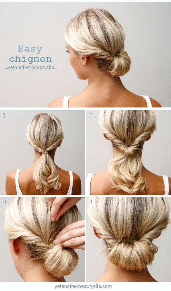 15 easy updos for all lengths and types of hair! Perfect for lazy days and rushed mornings when you just need to throw your hair up! See it on { lilluna.com }