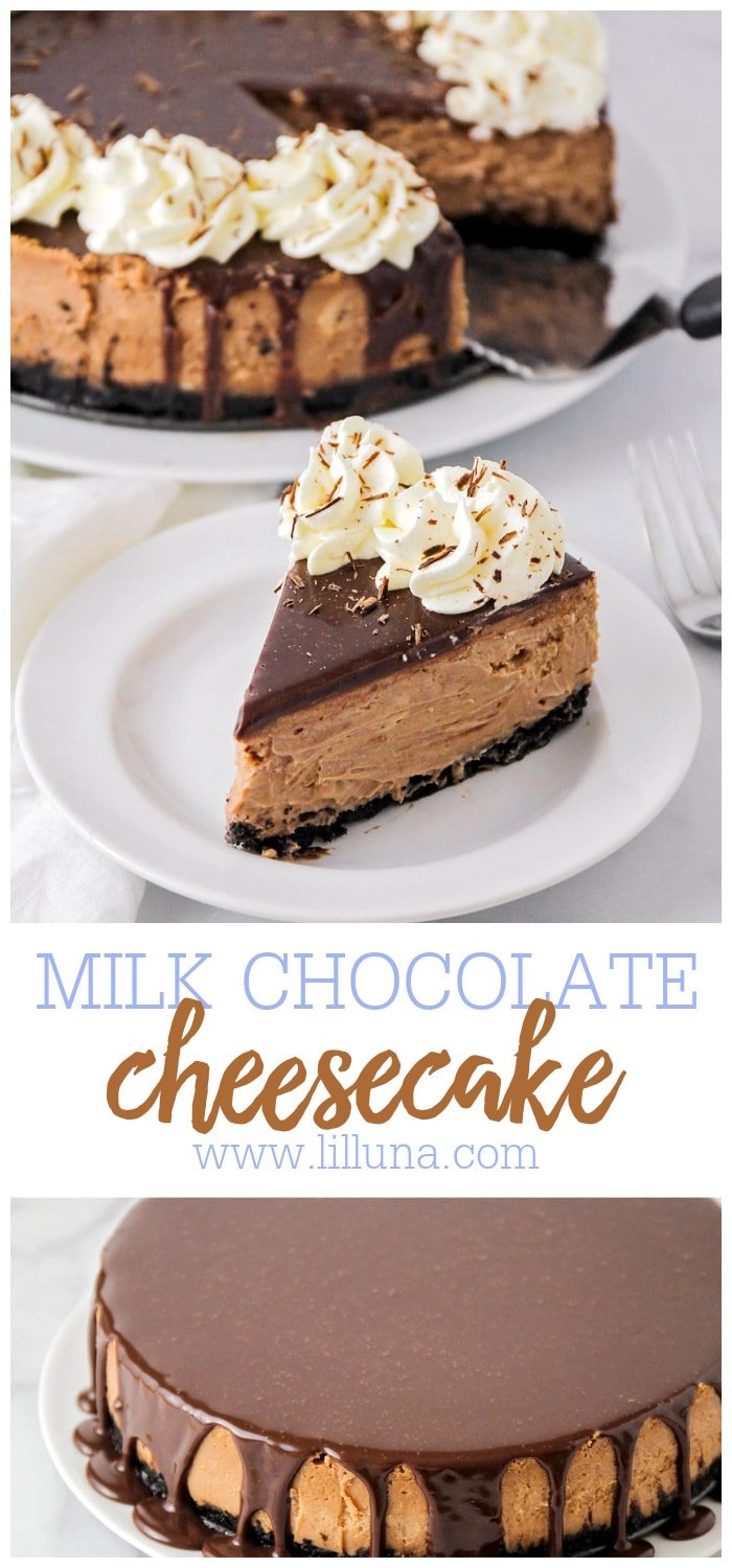 BEST Chocolate Cheesecake {THREE Layers of Chocolate!} | Lil' Luna