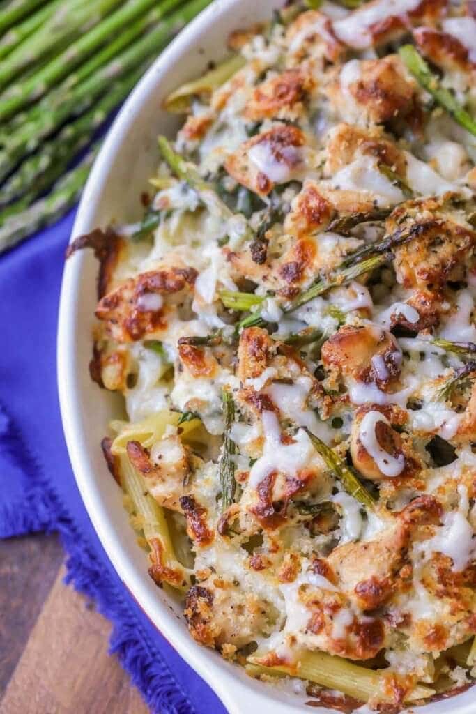 Chicken Asparagus Pasta Bake Recipe | Lil' Luna