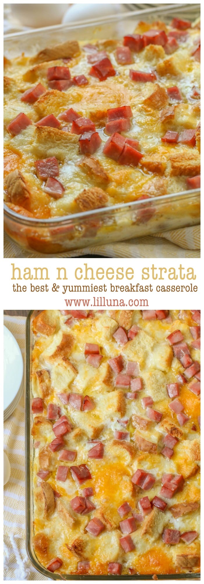 ham and cheese strata