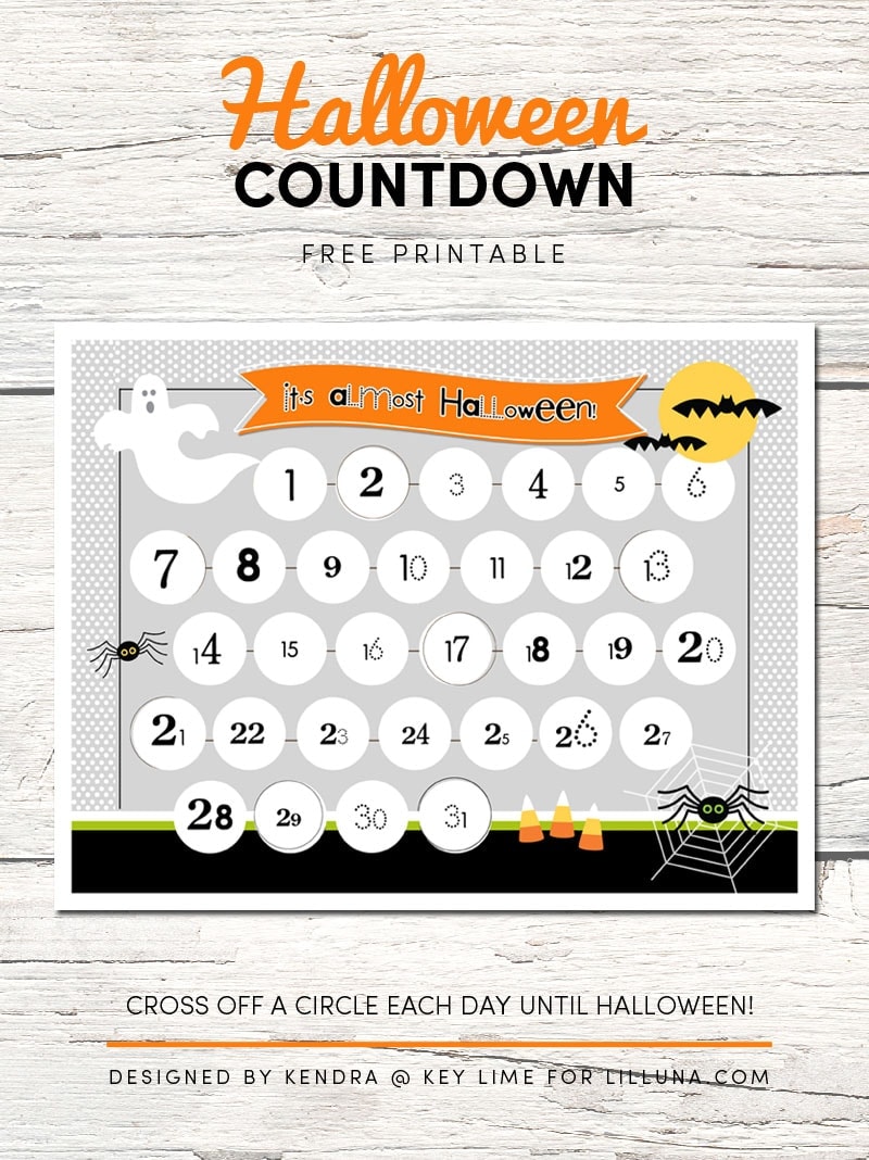 Halloween Countdown Printable Halloween Countdown Printable