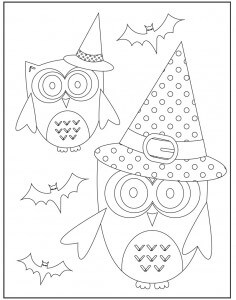 halloween color pages free printable