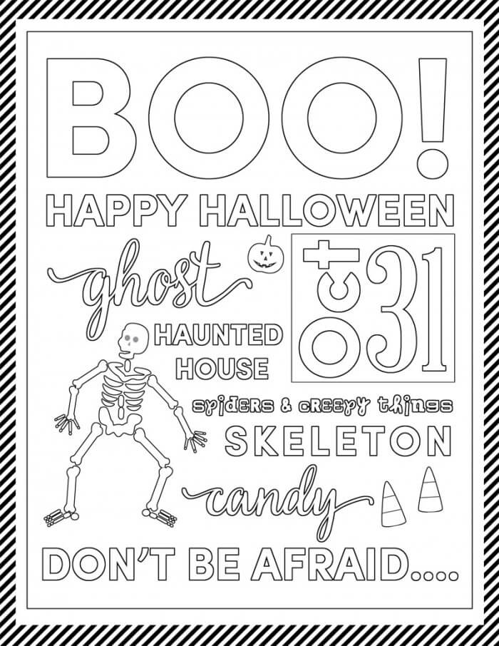 FREE Halloween Coloring Pages