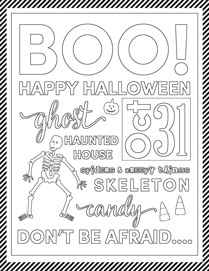 FREE Halloween Coloring Pages