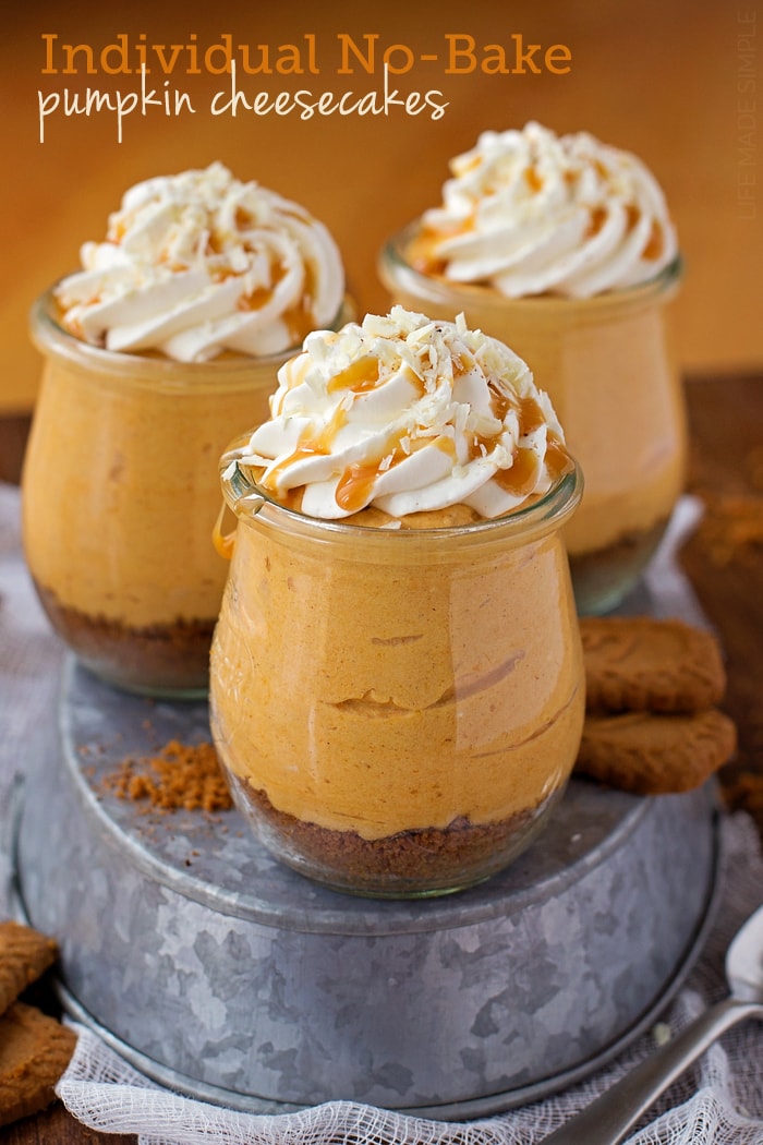 No-Bake Pumpkin Cheesecakes