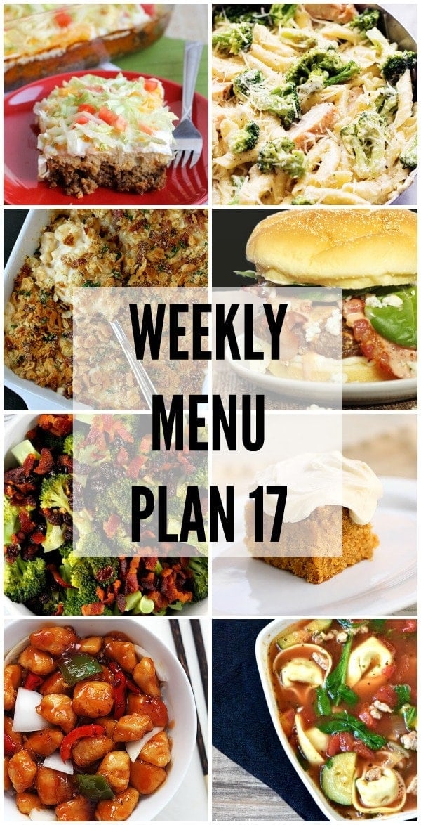 Weekly Menu Plan - a great collection of recipes to help you with your weekly menu! Get the recipes on { lilluna.com }