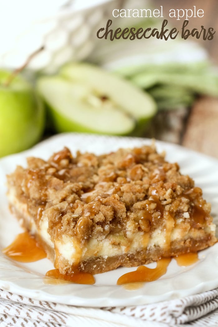 Caramel Apple Cheesecake Bars