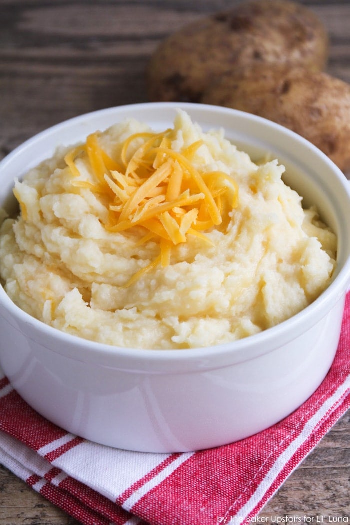 Cheesy Garlic Crock Pot Mashed Potatoes Recipe  Lil' Luna