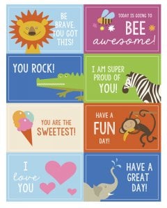 FREE Printable Lunch Box Notes + Jokes | Lil' Luna