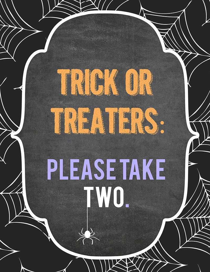 Trick Or Treater Candy Sign