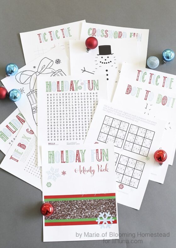 Christmas Placemat Printable - Lil' Luna