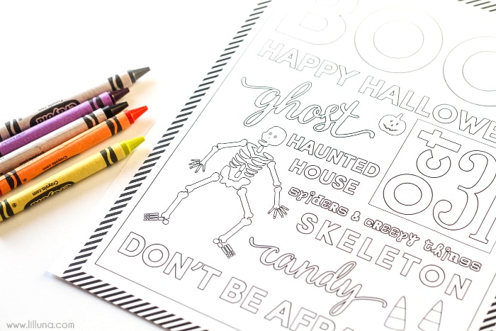 FREE Halloween Coloring Pages - the kids will love these!! Get the prints on { lilluna.com }