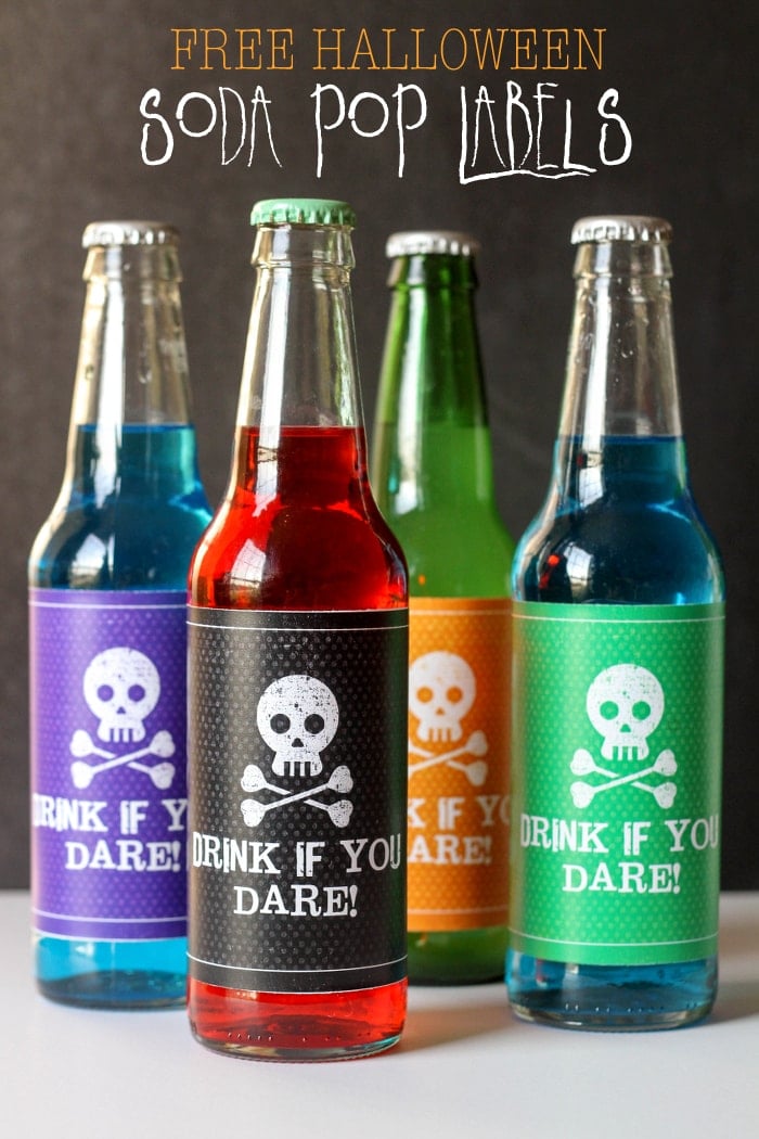 FREE Halloween Soda Pop Labels - perfect for your next party or even for a gift. Get the FREE Prints on { lilluna.com }