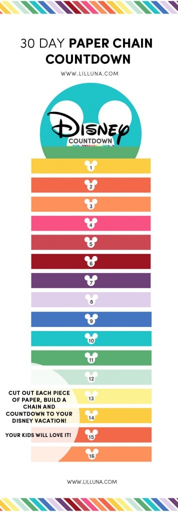 FREE Disney Countdown Printable | Lil' Luna
