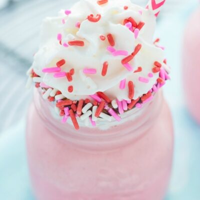 This Red Velvet Milkshake is fun to make and will please your Valentine!