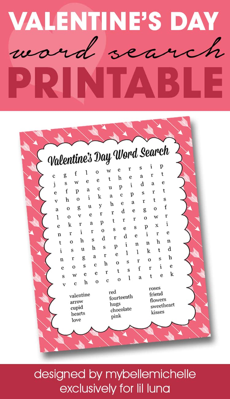 Valentine's Day Word Search Print