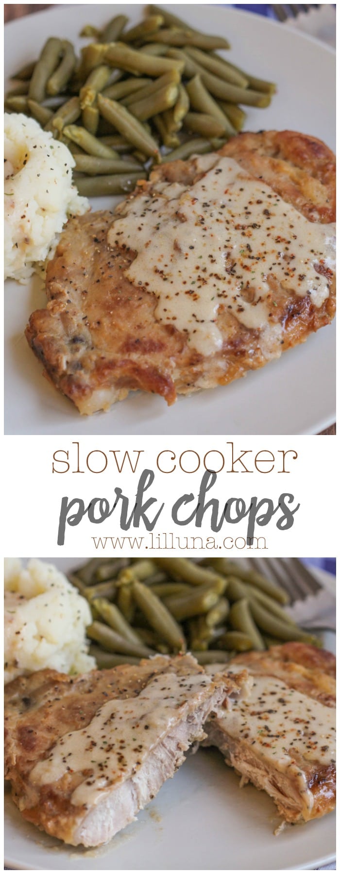 Best Slow Cooker Pork Chops | Lil' Luna