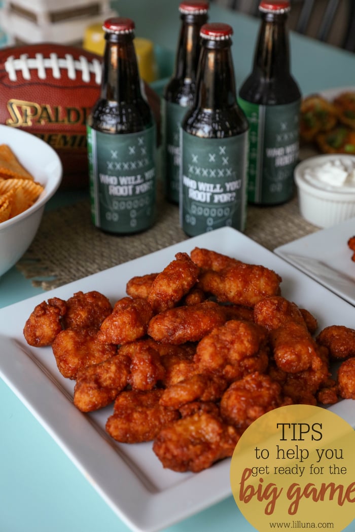 Tips to help you get ready for the big game, from great recipes to decor ideas!