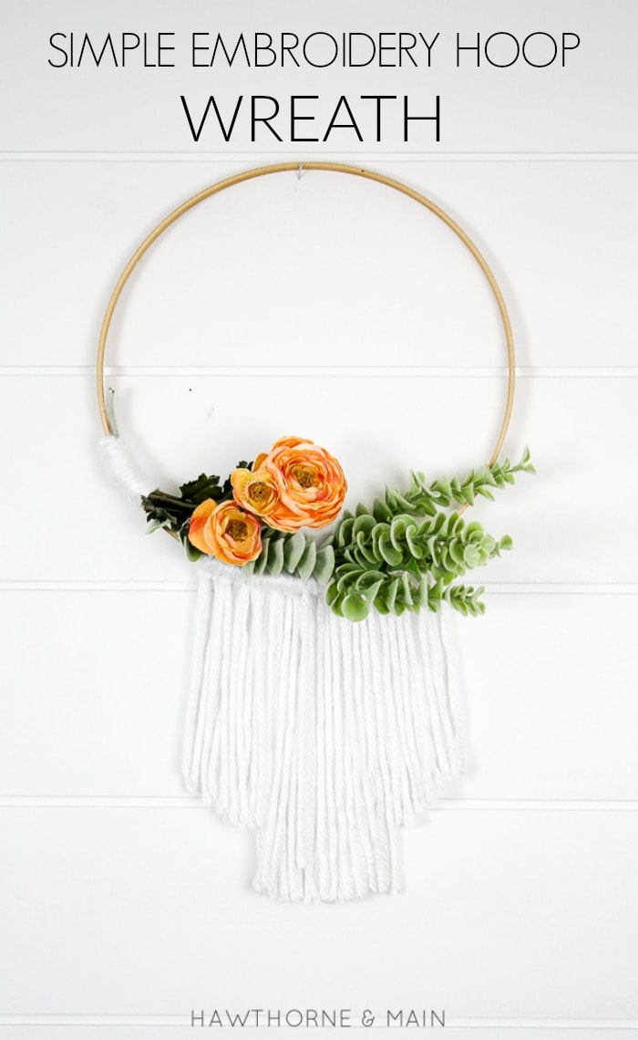 Embroidery Hoop Wreath Tutorial