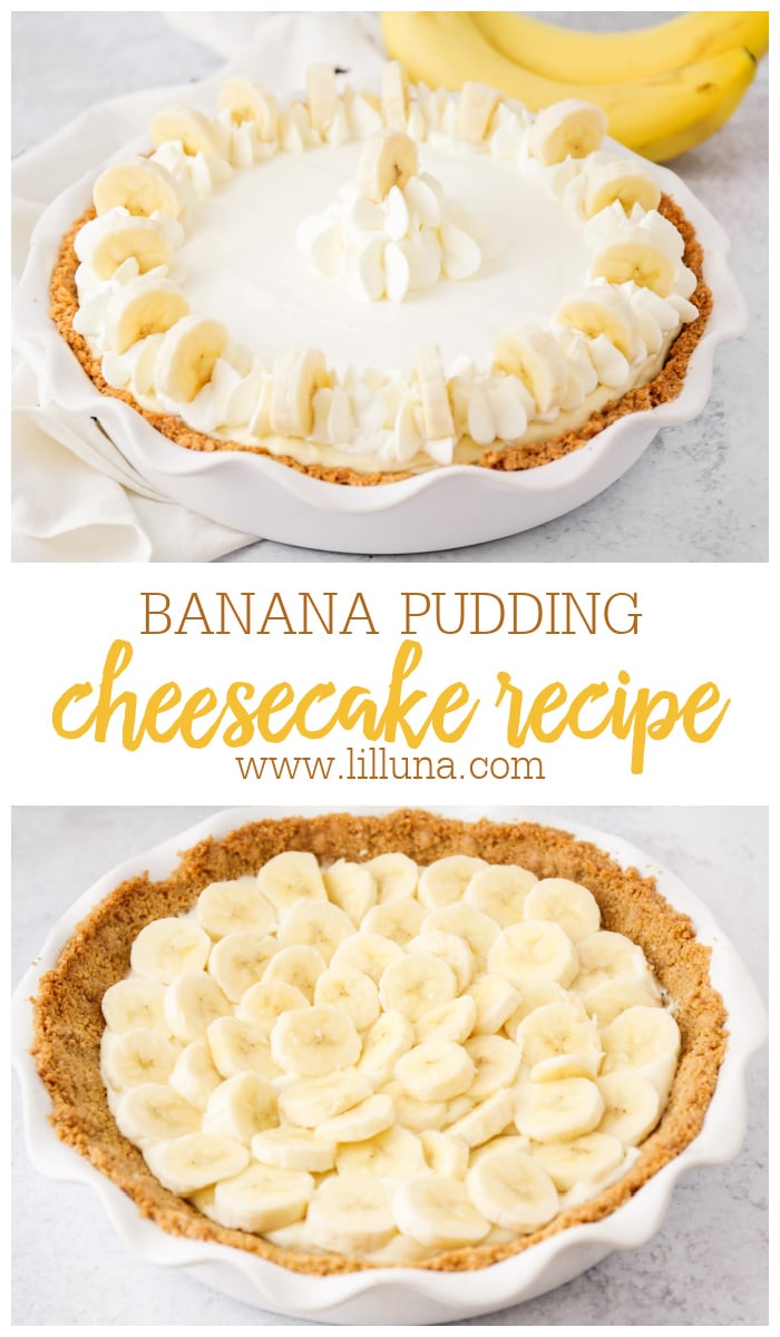 Banana Pudding Cheesecake {No Bake!} | Lil' Luna