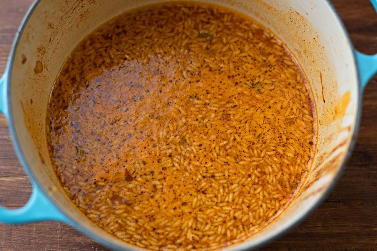 Knorr rice cooking for Fajita chili