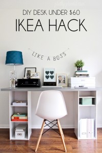 IKEA Hack desk under $60 at prettyprovidence.com