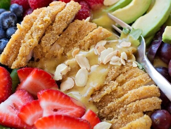 Chicken Berry Salad with Honey Mustard Dressing