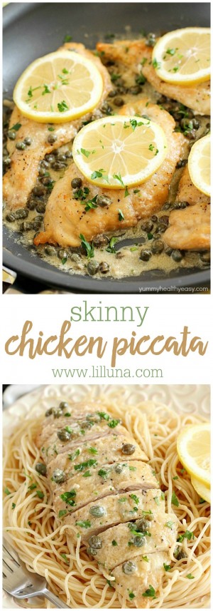 Healthy Chicken Piccata Recipe {Skinny} - Lil' Luna