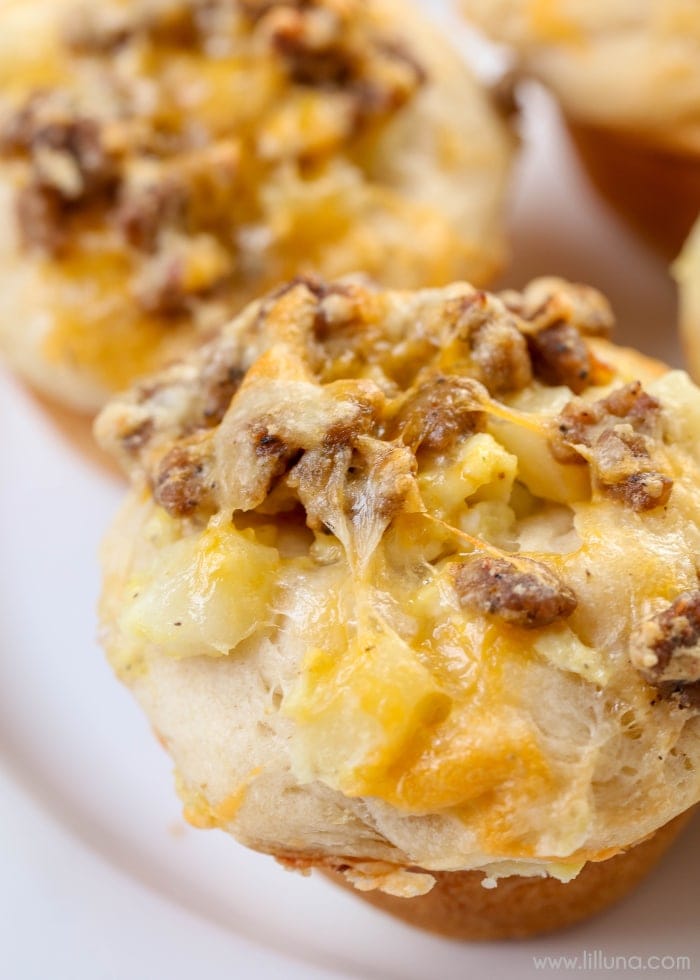 Using easy biscuits in breakfast biscuit cups.