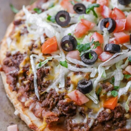 Homemade Taco Pizza {Ready in 30 minutes!} | Lil' Luna