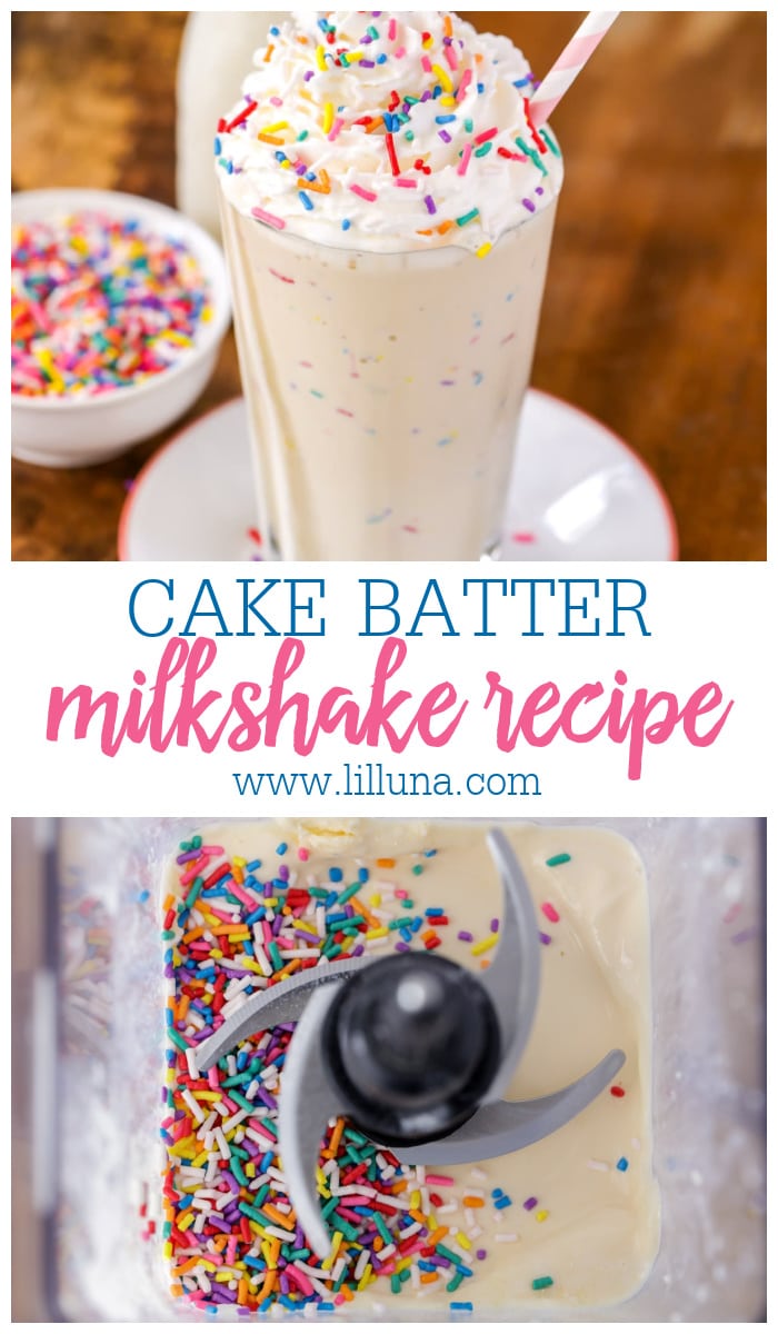 Funfetti Cake Batter Milkshake {5 Minute Treat} Lil' Luna
