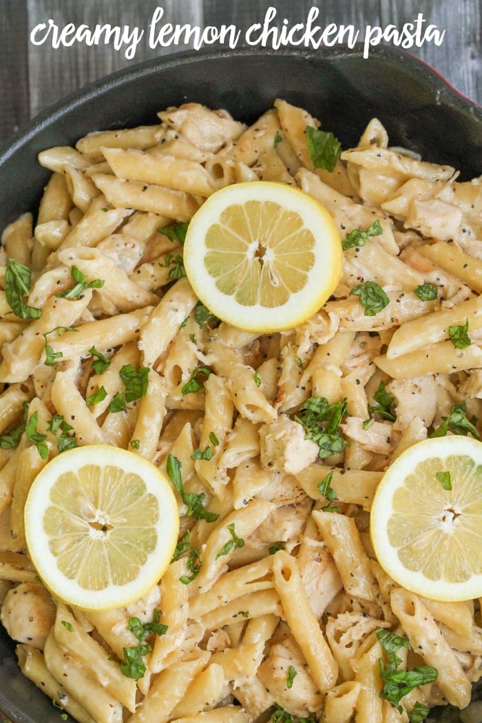 Creamy Lemon Chicken Pasta {Easy + Cheesy} | Lil' Luna