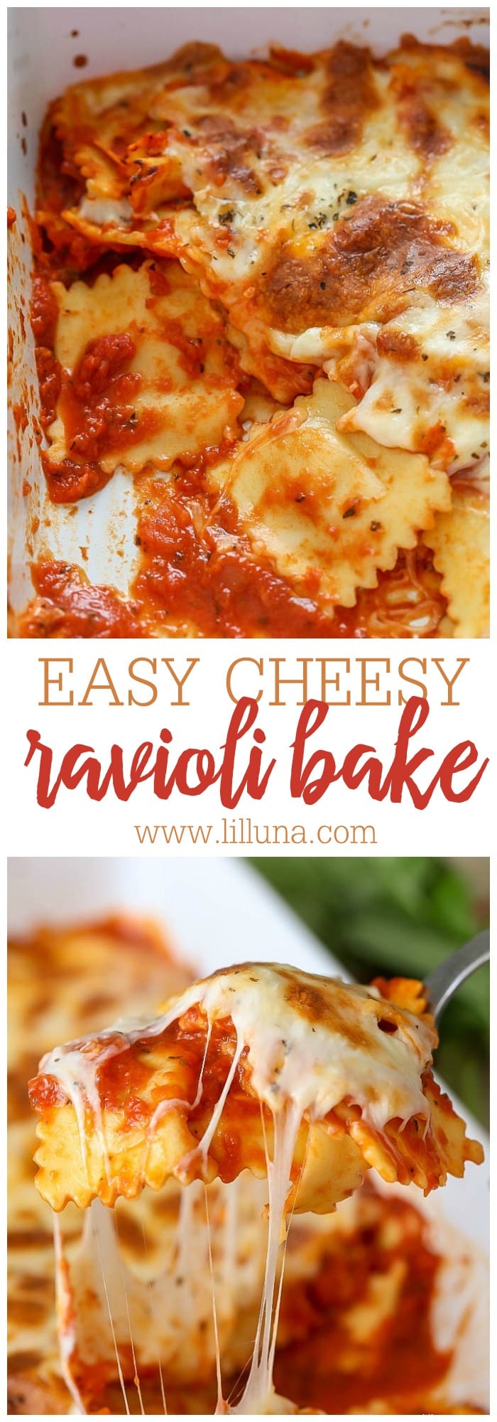 EASY Cheesy Baked Ravioli | LIl' Luna