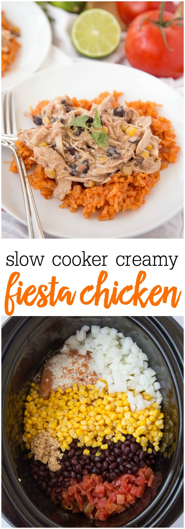 {CREAMY} Slow Cooker Fiesta Chicken | Lil' Luna