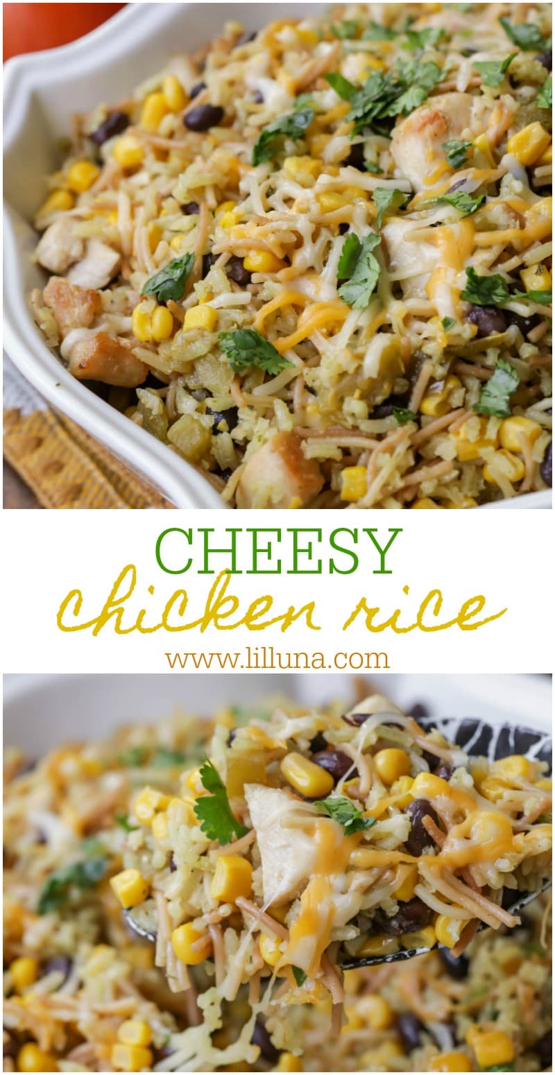 cheesy rice and chicken
