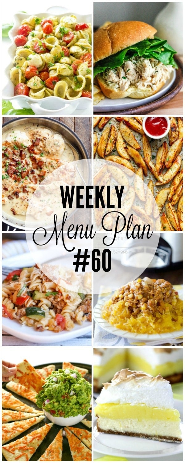 Weekly Menu Plan 60 - Lil' Luna