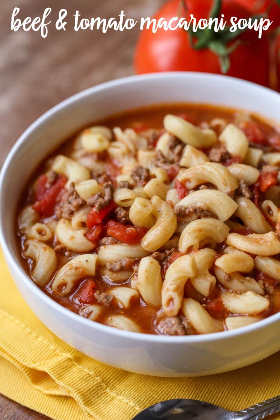 Hamburger Macaroni Soup {aka Goulash Soup} +VIDEO | Lil' Luna